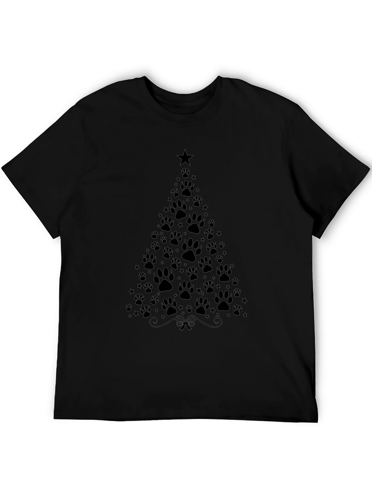 Paw Print Christmas Tree T-Shirt