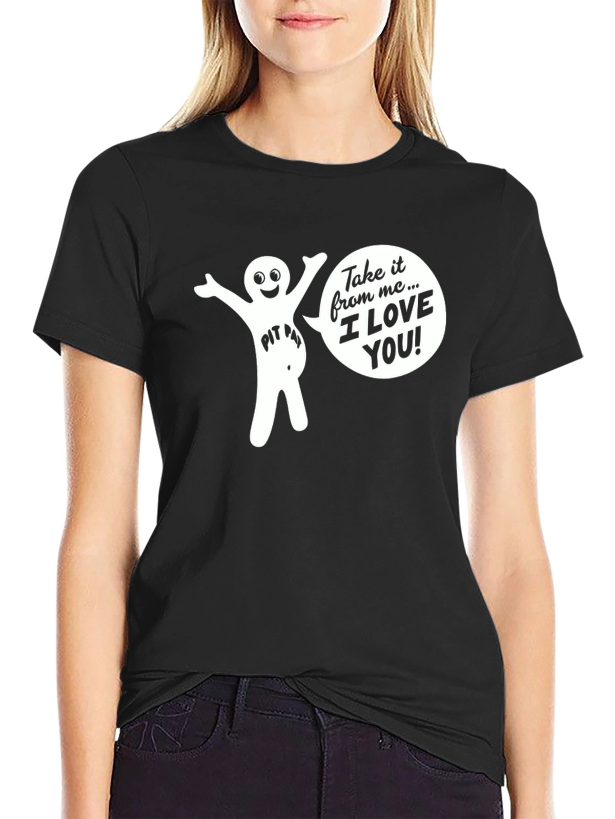 Funny Pit Pat I Love You Graphic T-Shirt