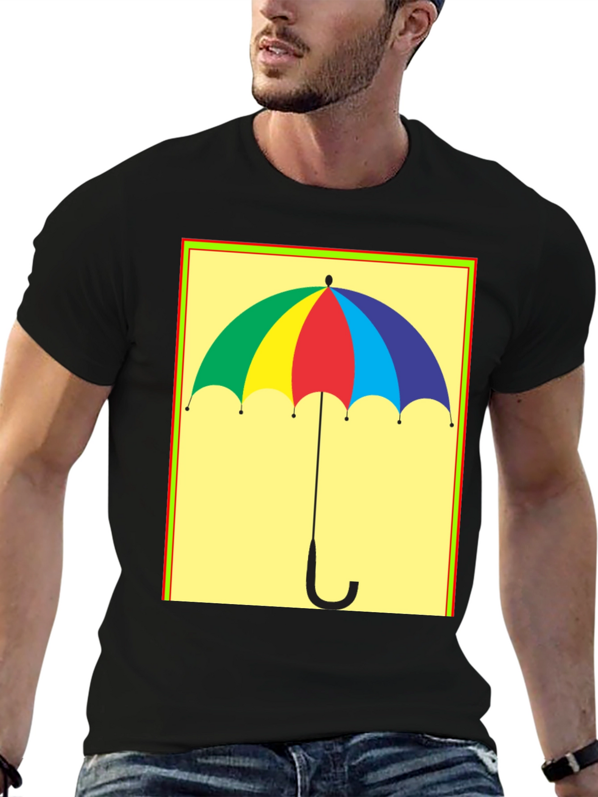 Rainbow Umbrella Graphic Tee