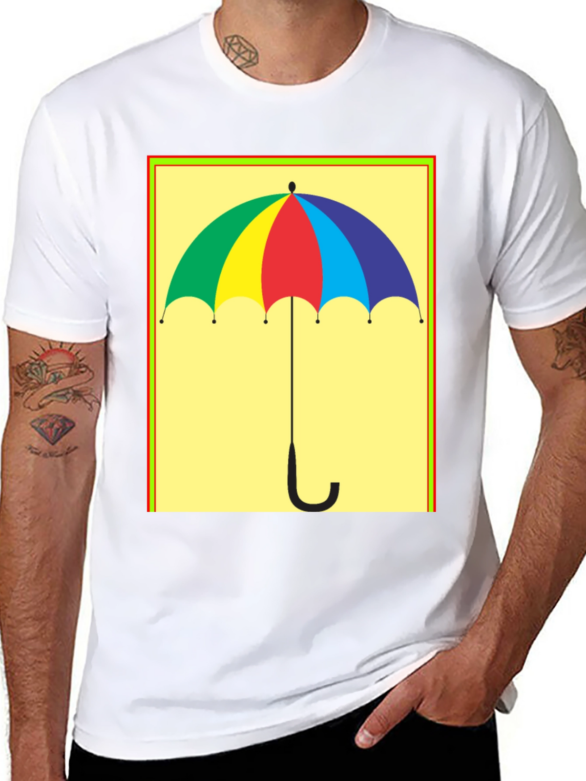 Rainbow Umbrella Graphic Tee