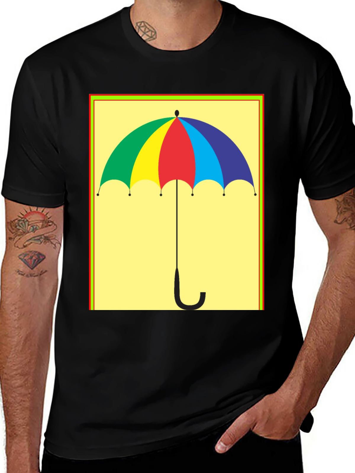 Rainbow Umbrella Graphic Tee