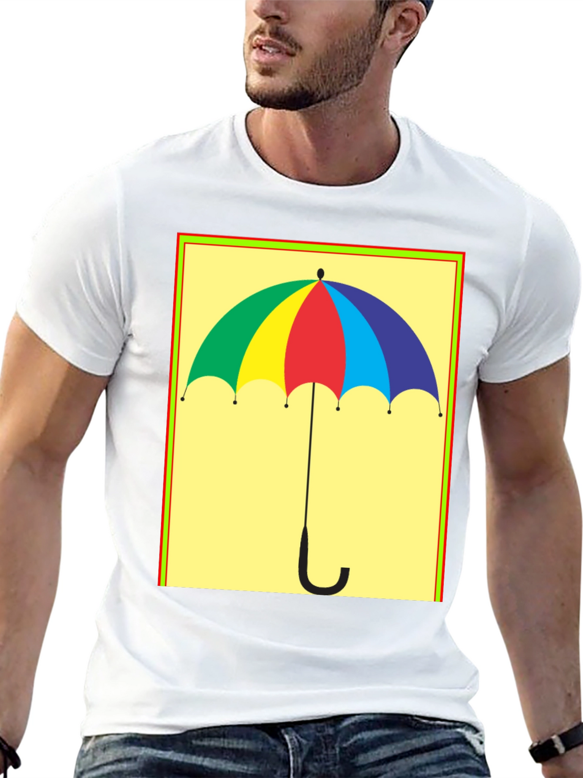 Rainbow Umbrella Graphic Tee
