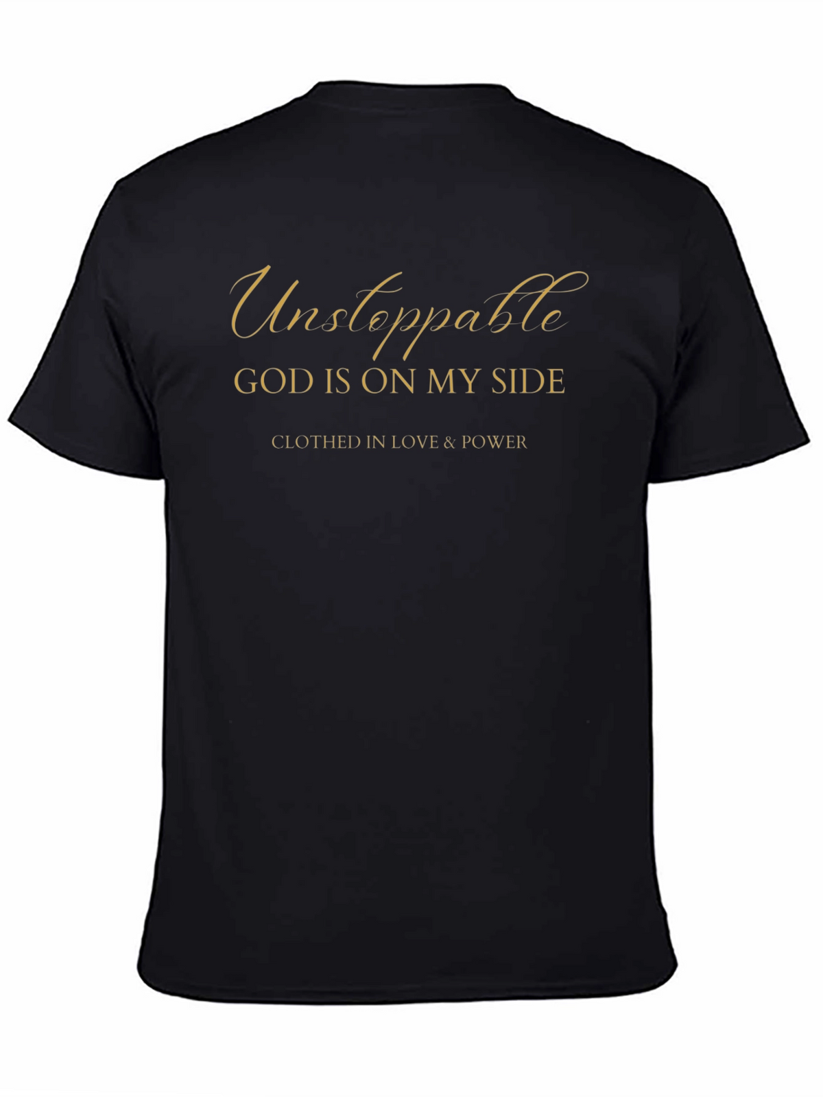 Unstoppable God Graphic Tee - Black Christian T-Shirt