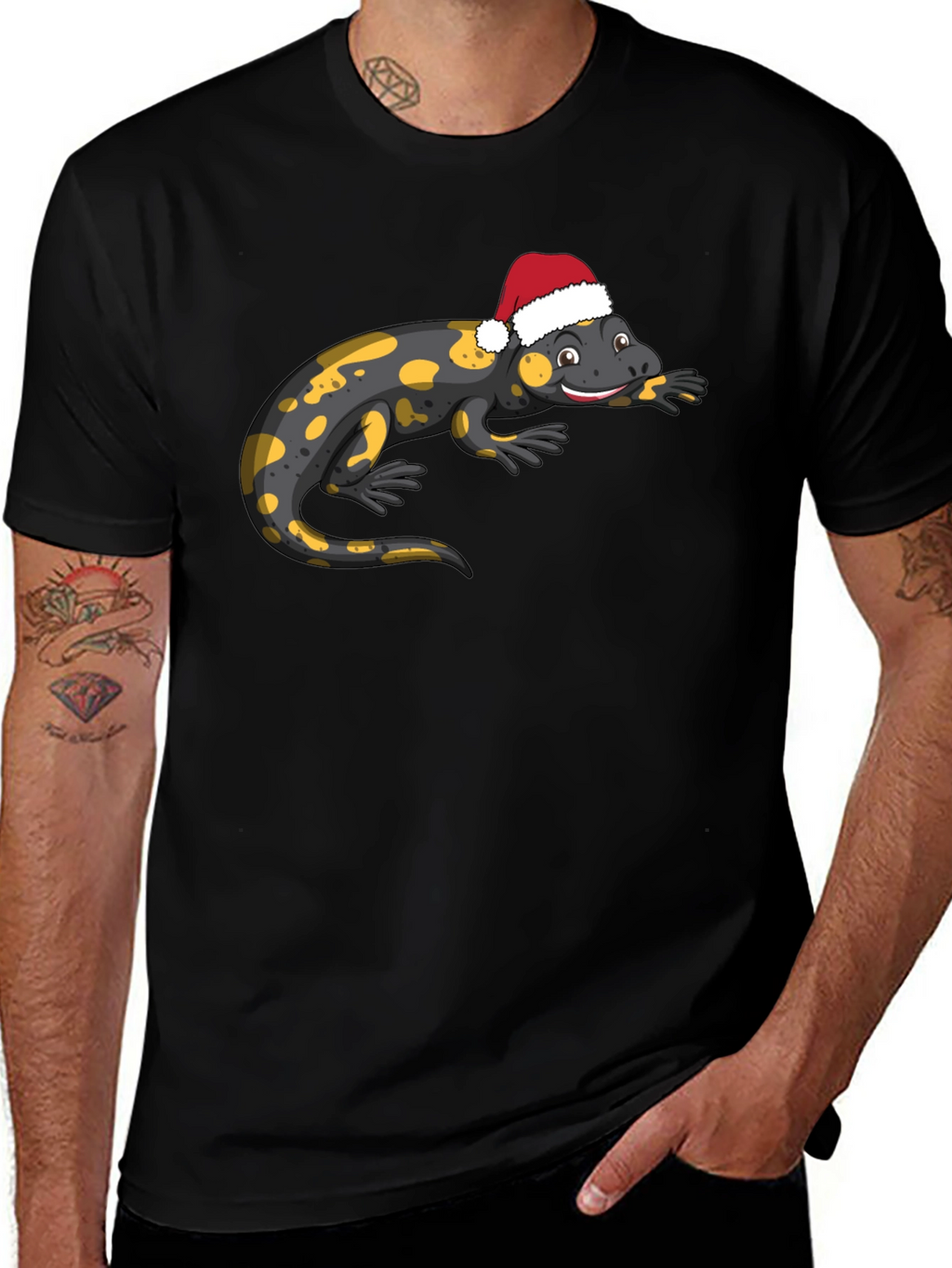 Salamander Santa Hat T-Shirt