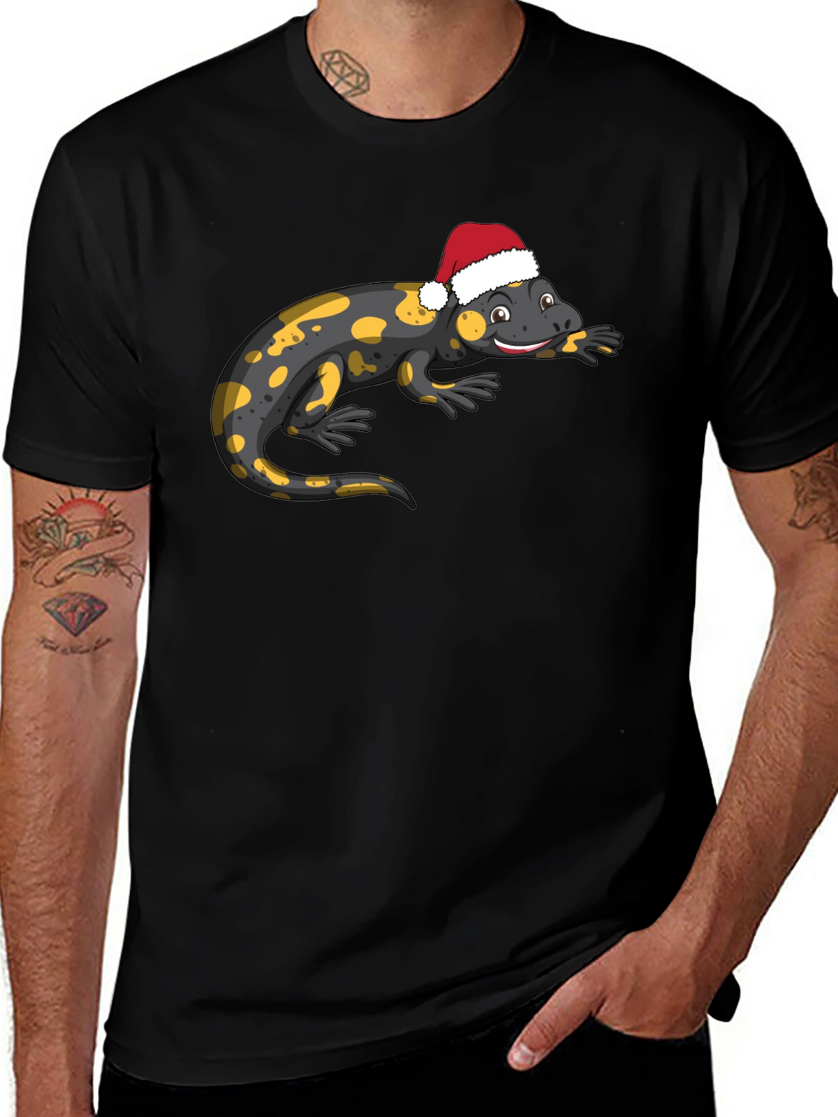 Salamander Santa Hat T-Shirt