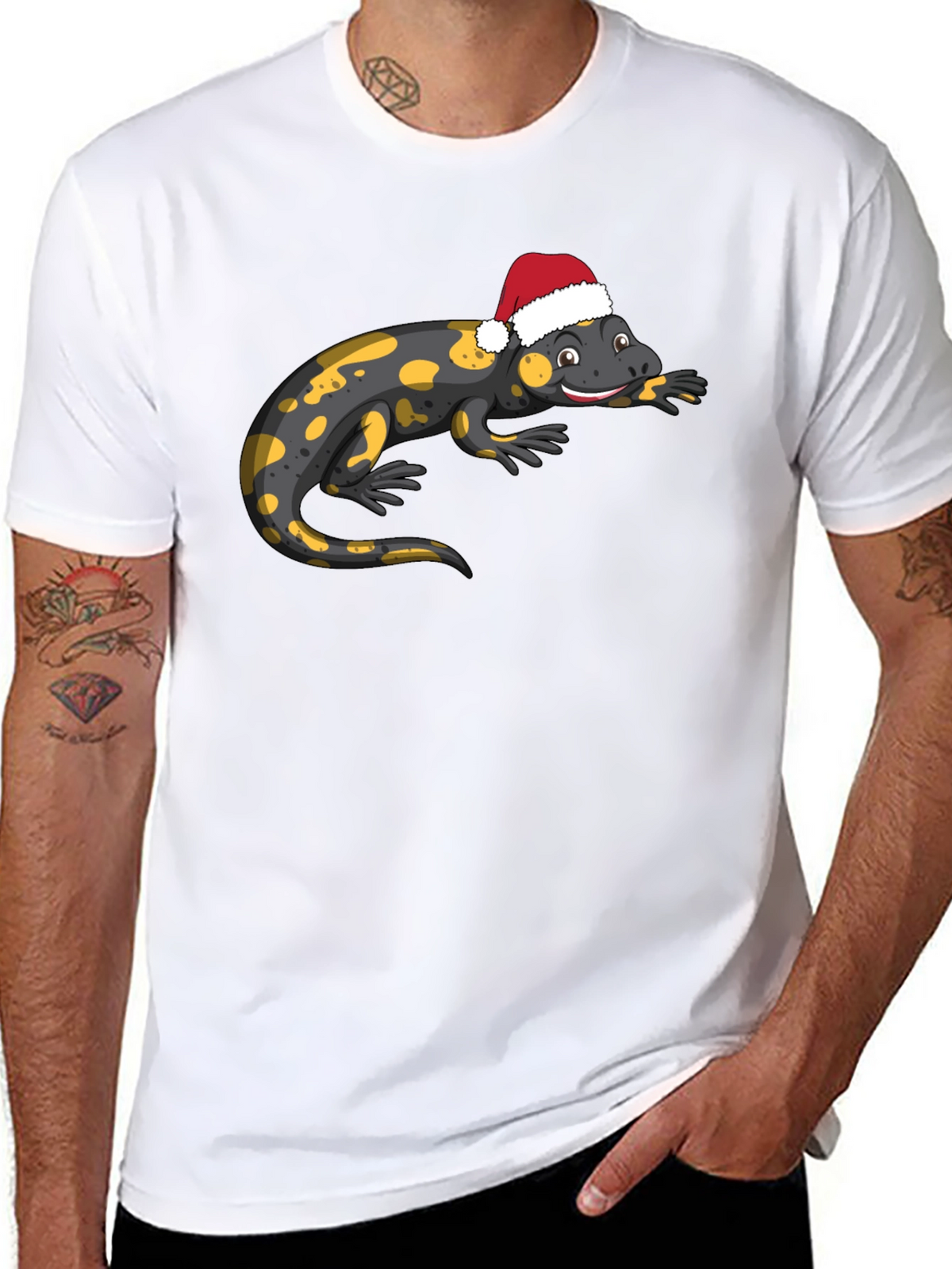 Salamander Santa Hat T-Shirt