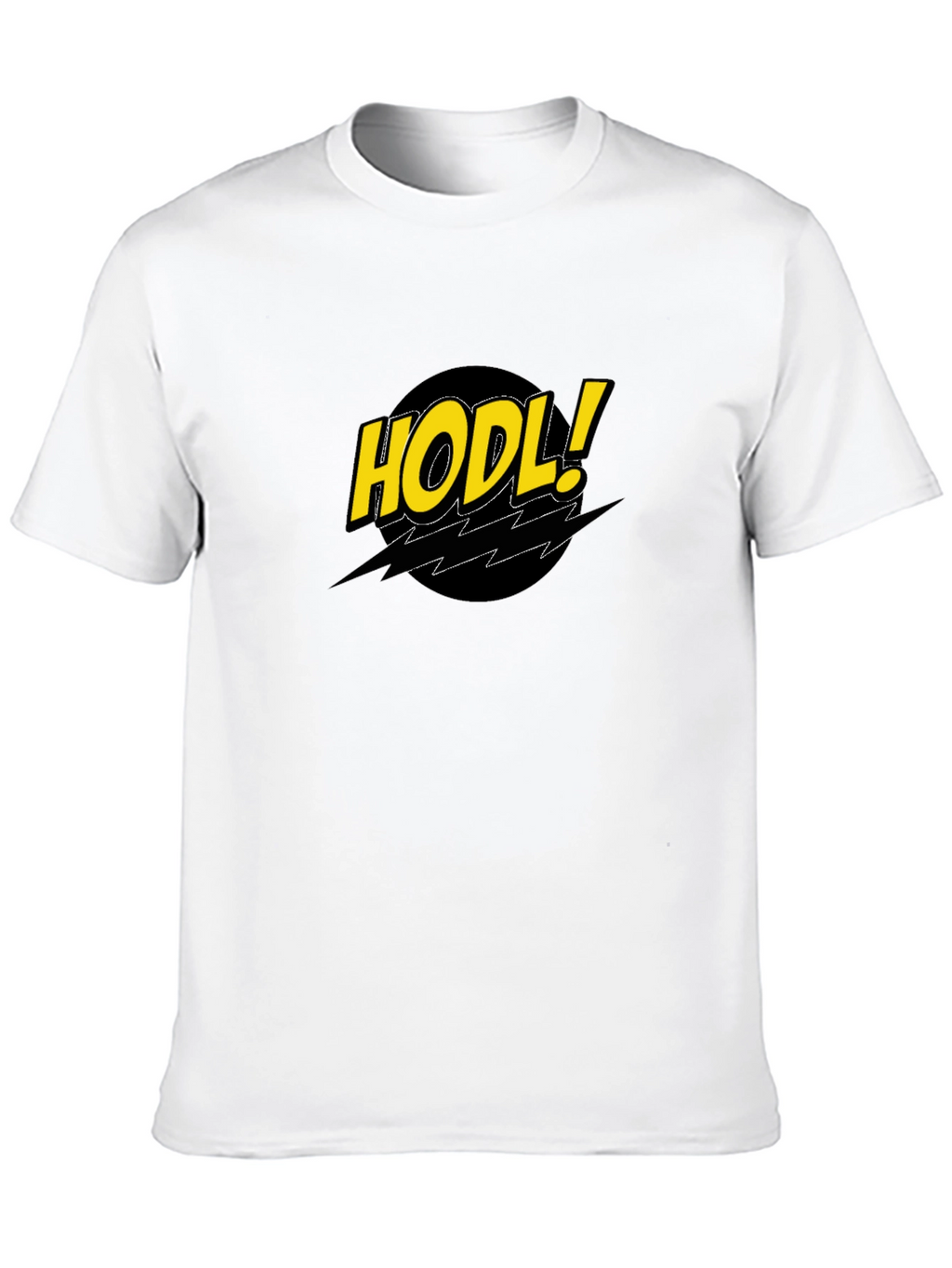 HODL! Comic Style Black Crypto T-Shirt