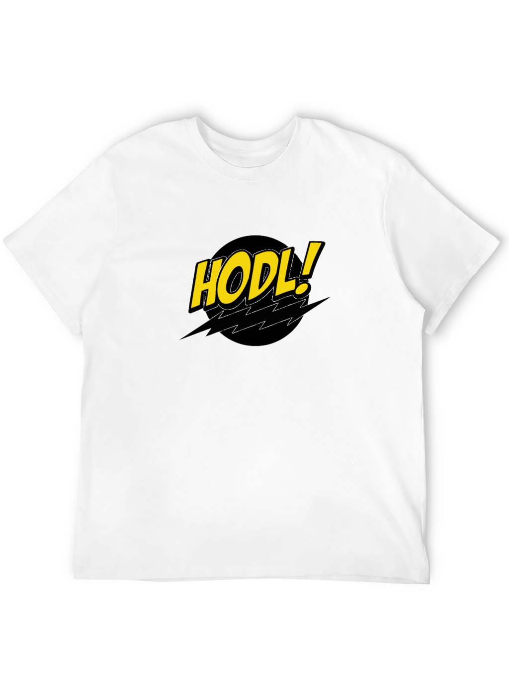 HODL! Comic Style Black Crypto T-Shirt