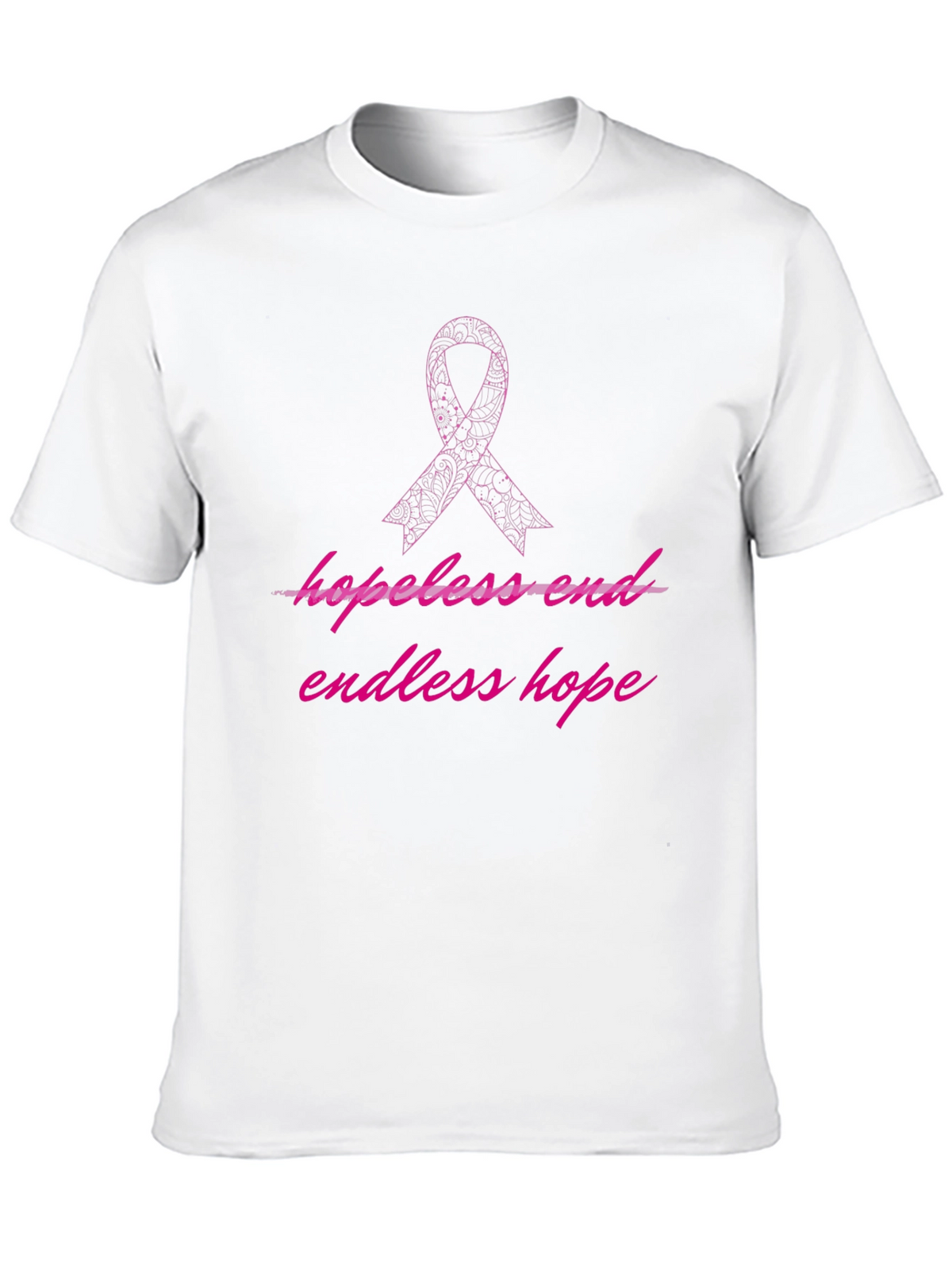 Endless Hope Ribbon Graphic Tee - Black