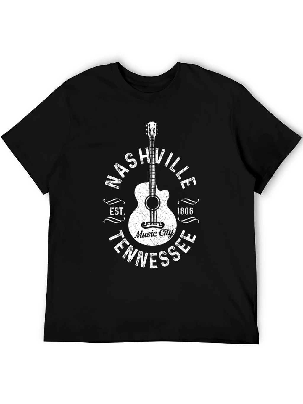 Nashville Tennessee Music City Guitar T-Shirt