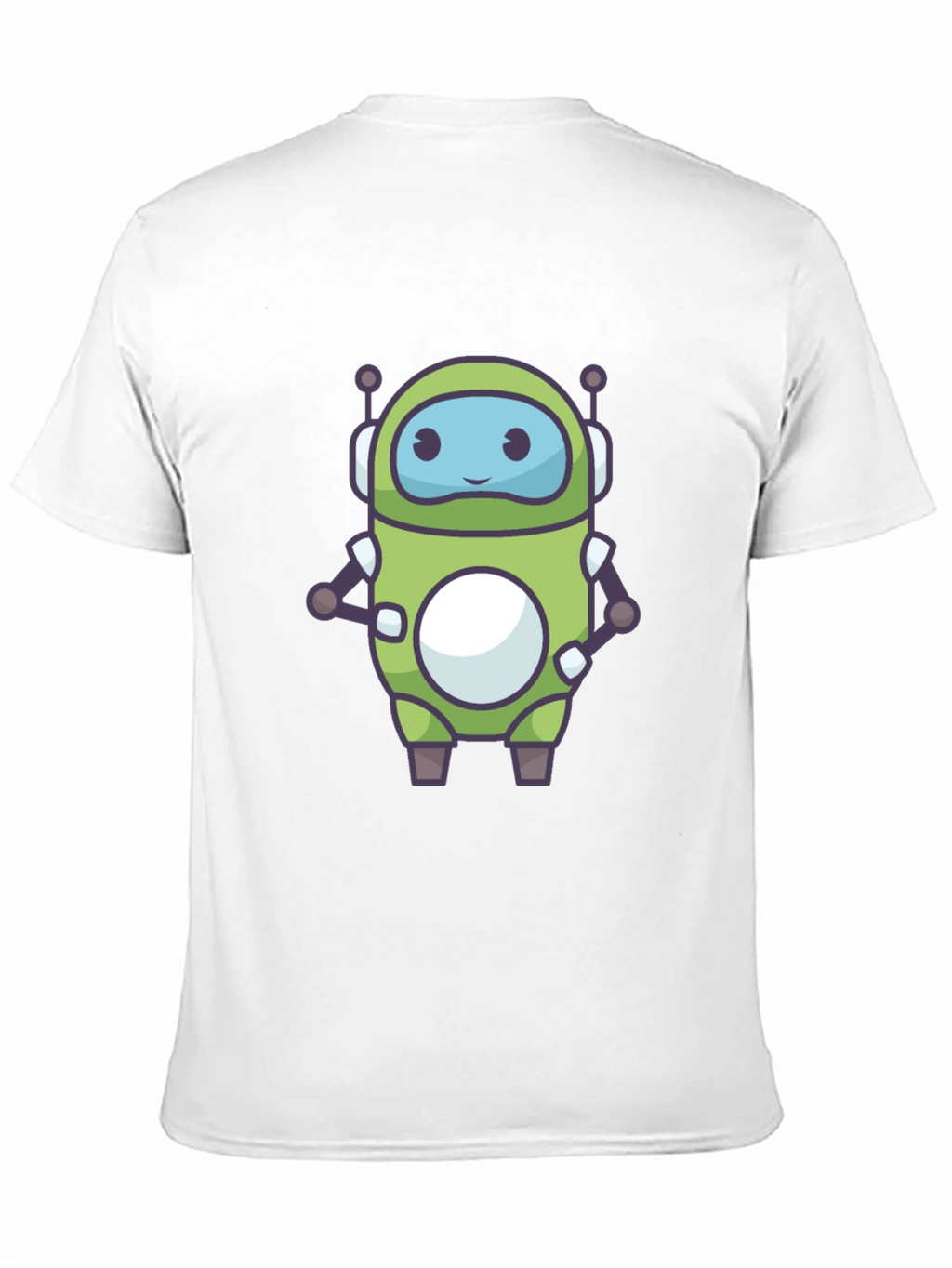 Green Robot Graphic Tee - Fun Tech Style