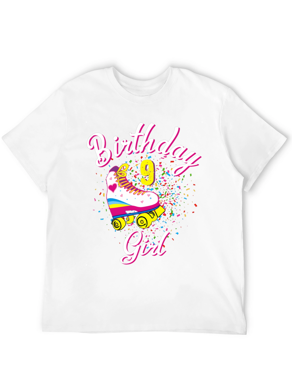 Birthday Girl 9 Roller Skate T-Shirt