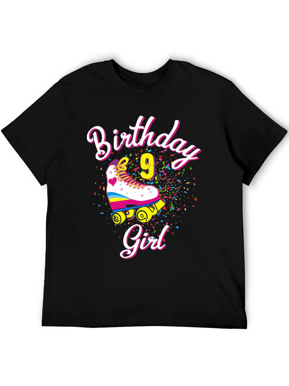 Birthday Girl 9 Roller Skate T-Shirt