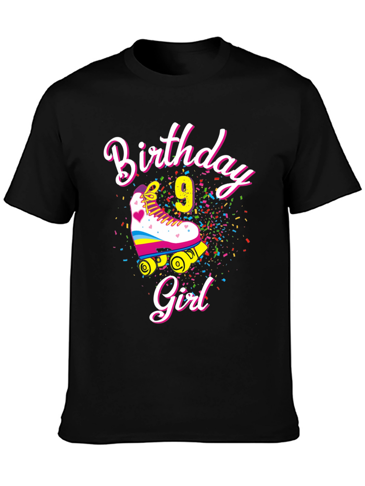 Birthday Girl 9 Roller Skate T-Shirt