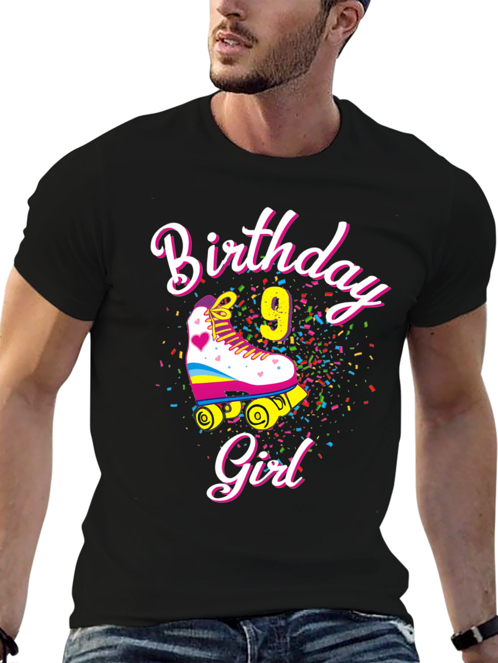 Birthday Girl 9 Roller Skate T-Shirt