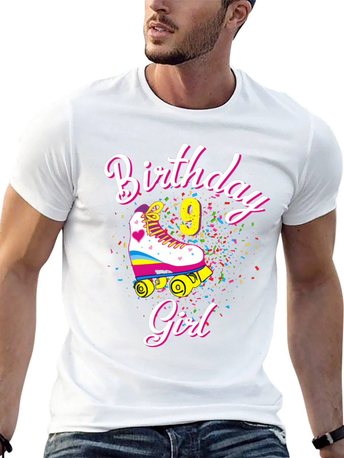Birthday Girl 9 Roller Skate T-Shirt
