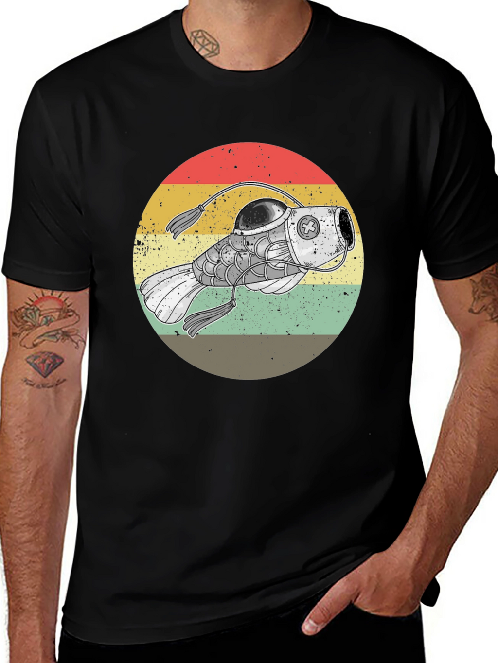 Retro Steampunk Angler Fish Graphic Tee