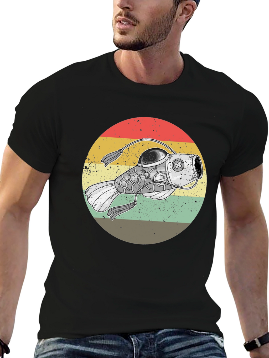 Retro Steampunk Angler Fish Graphic Tee
