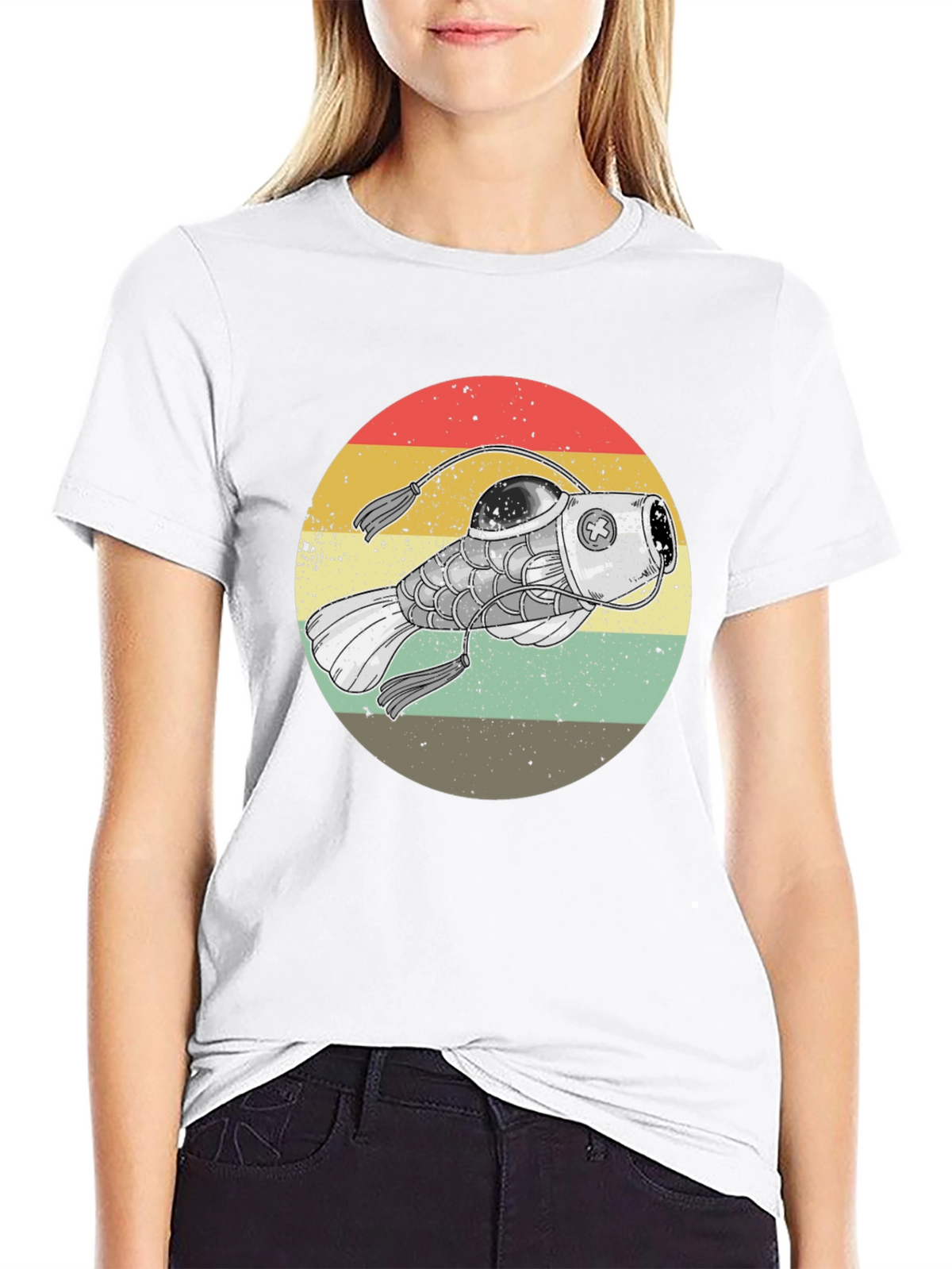 Retro Steampunk Angler Fish Graphic Tee
