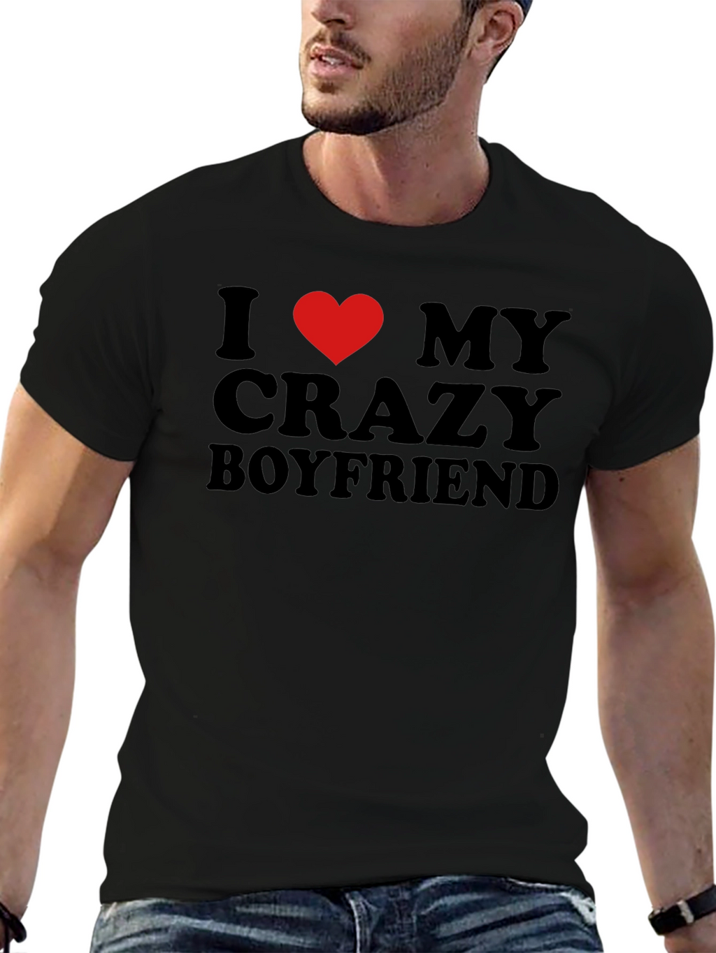 I Heart My Crazy Boyfriend - Novelty T-Shirt