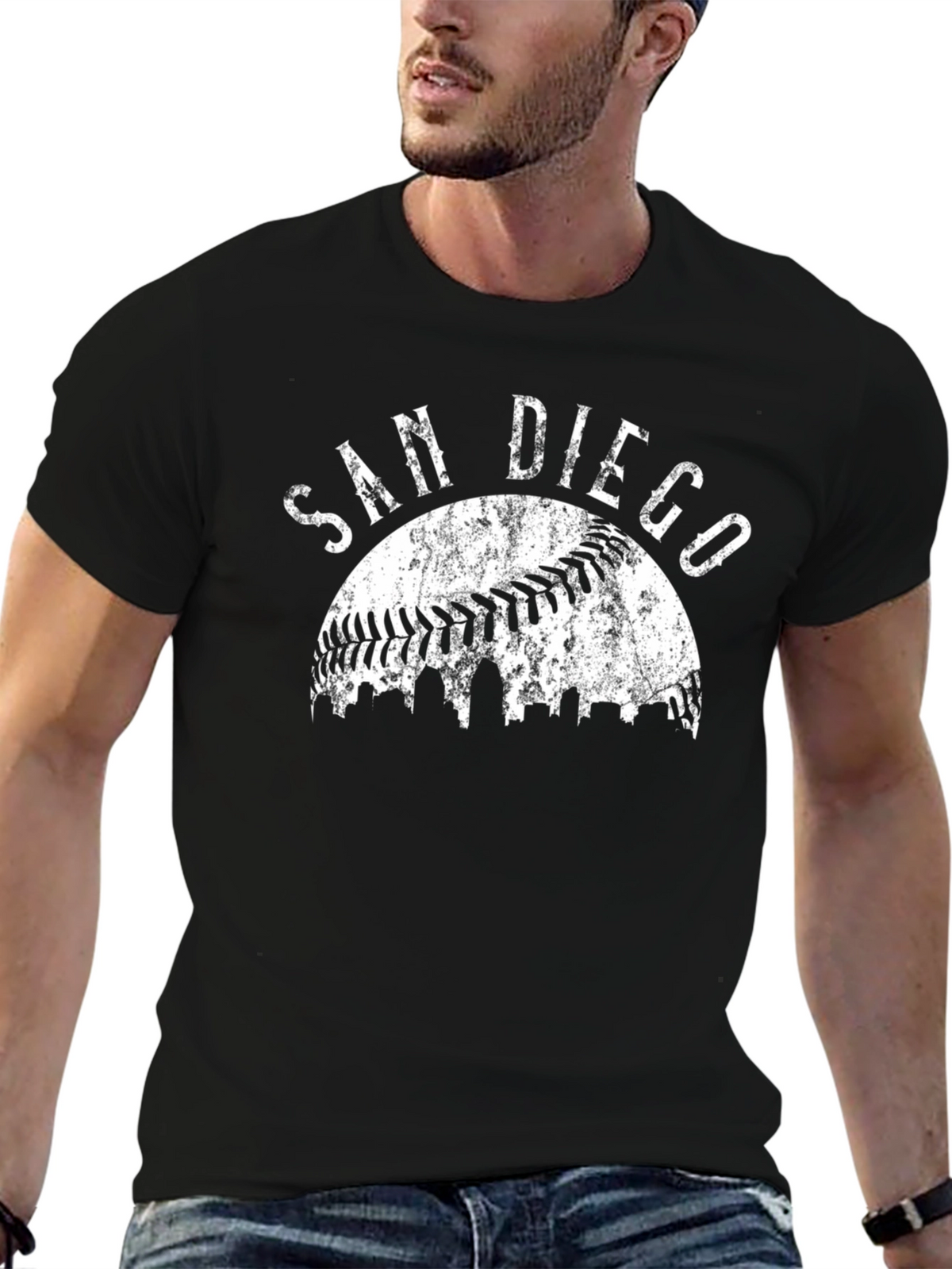 San Diego Baseball Graphic T-Shirt - Black