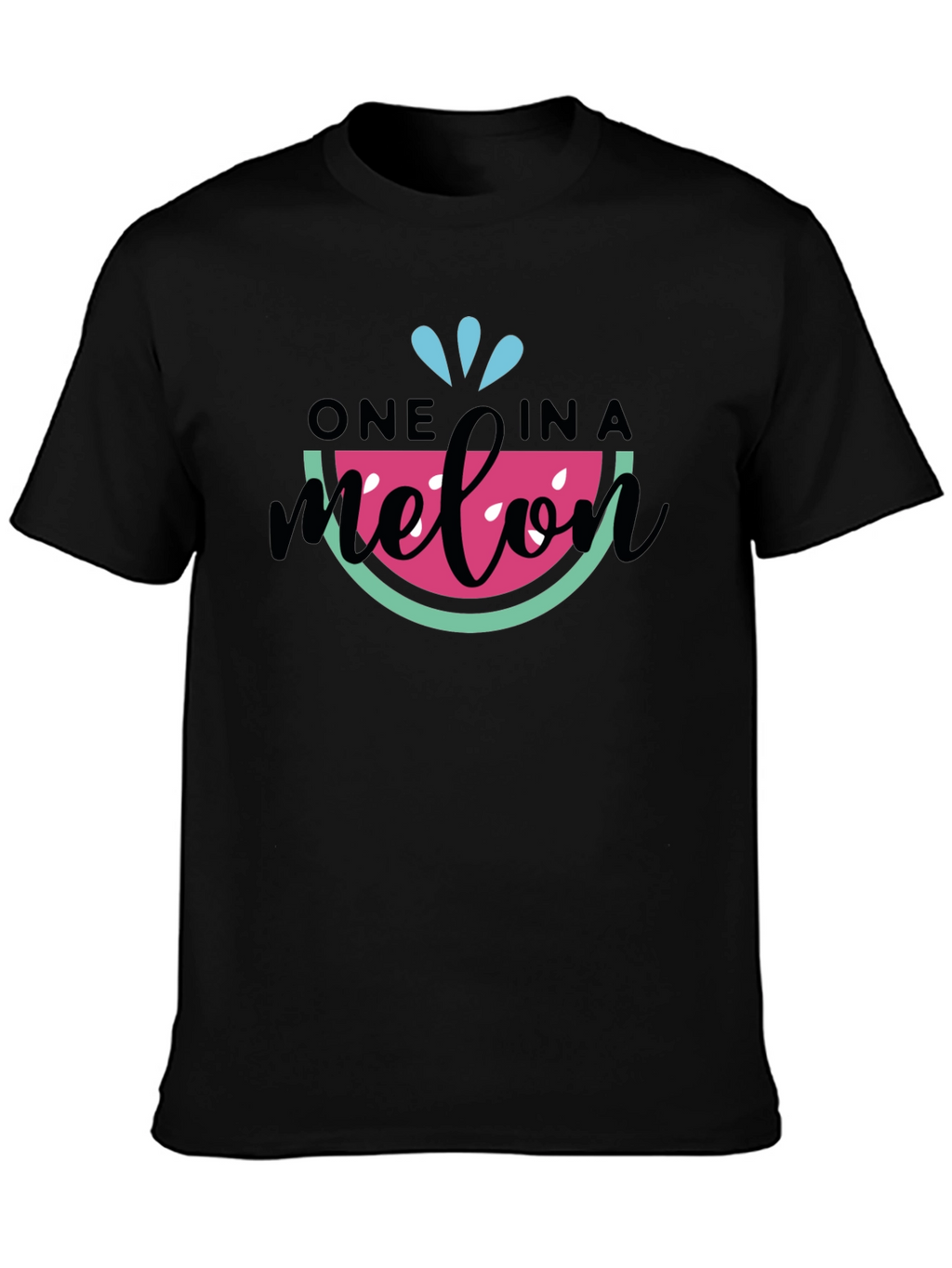 One in a Melon T-Shirt - Black Cotton Tee