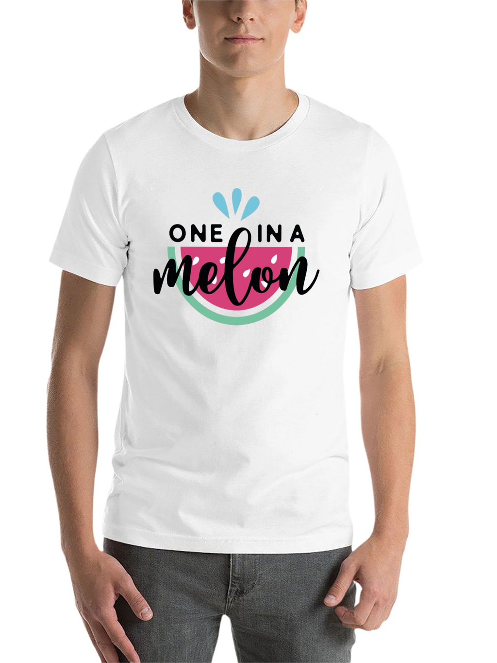One in a Melon T-Shirt - Black Cotton Tee