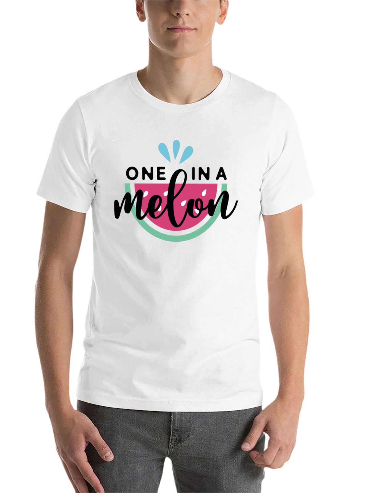 One in a Melon T-Shirt - Black Cotton Tee