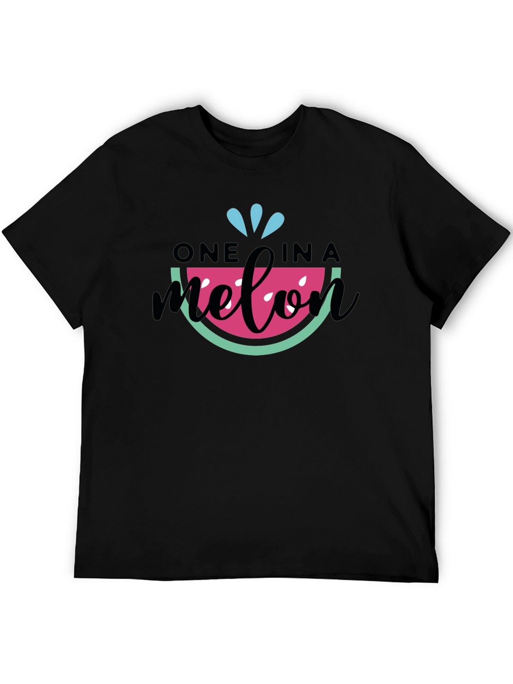 One in a Melon T-Shirt - Black Cotton Tee