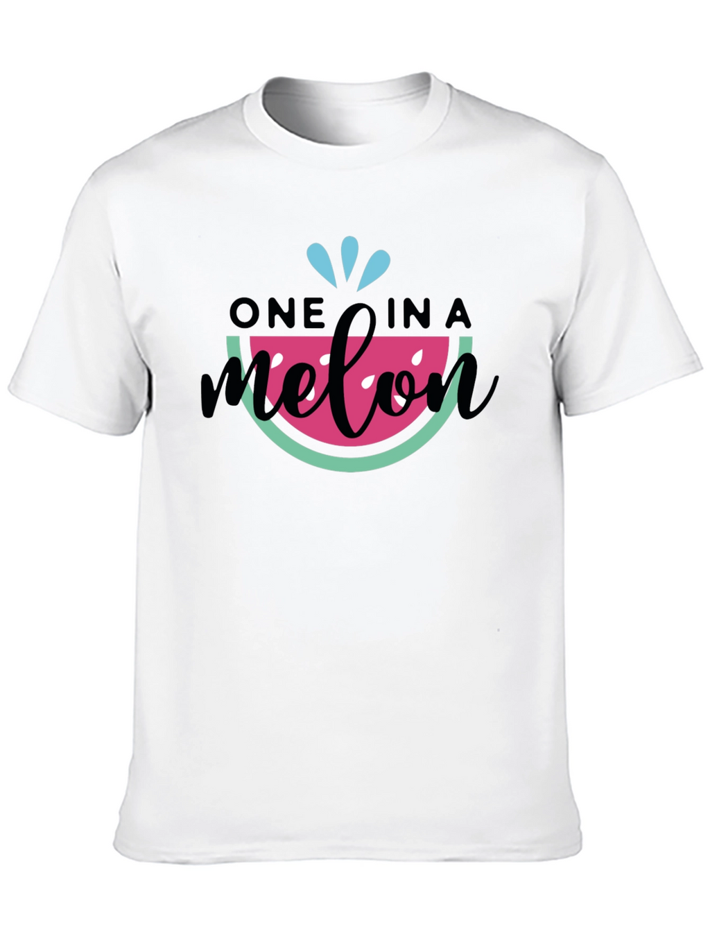 One in a Melon T-Shirt - Black Cotton Tee