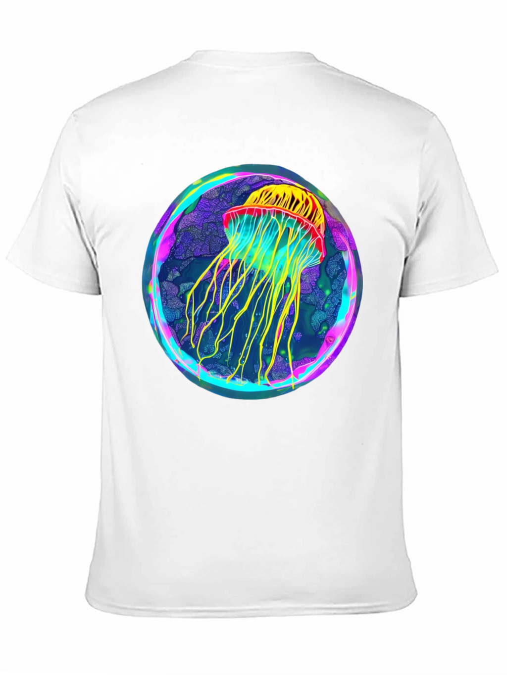 Neon Jellyfish Graphic Black Tee