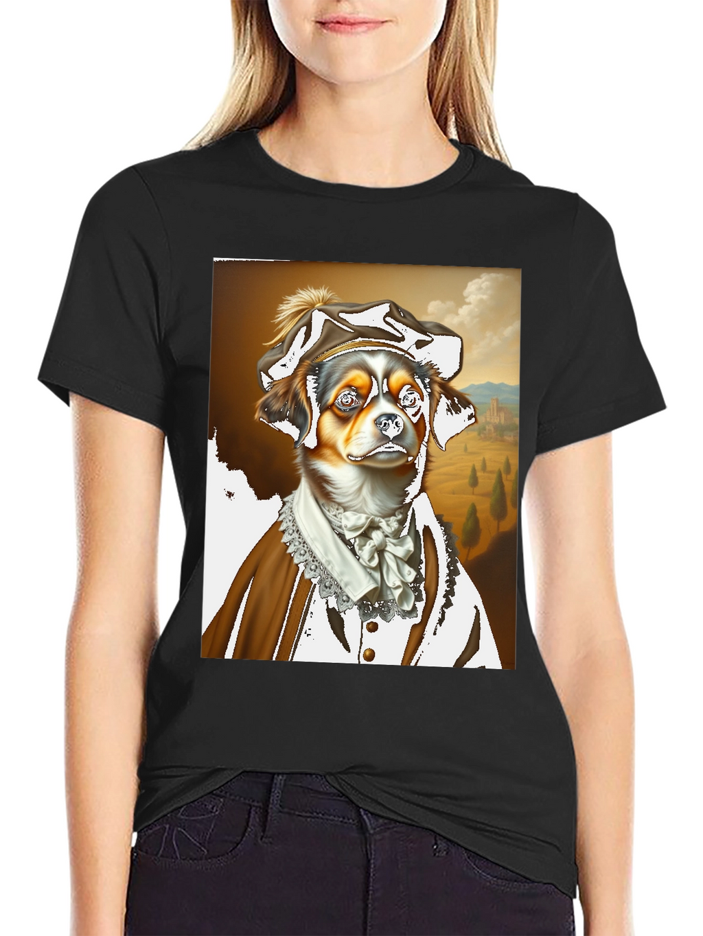 Renaissance Dog T-Shirt - Funny Pet Portrait Tee