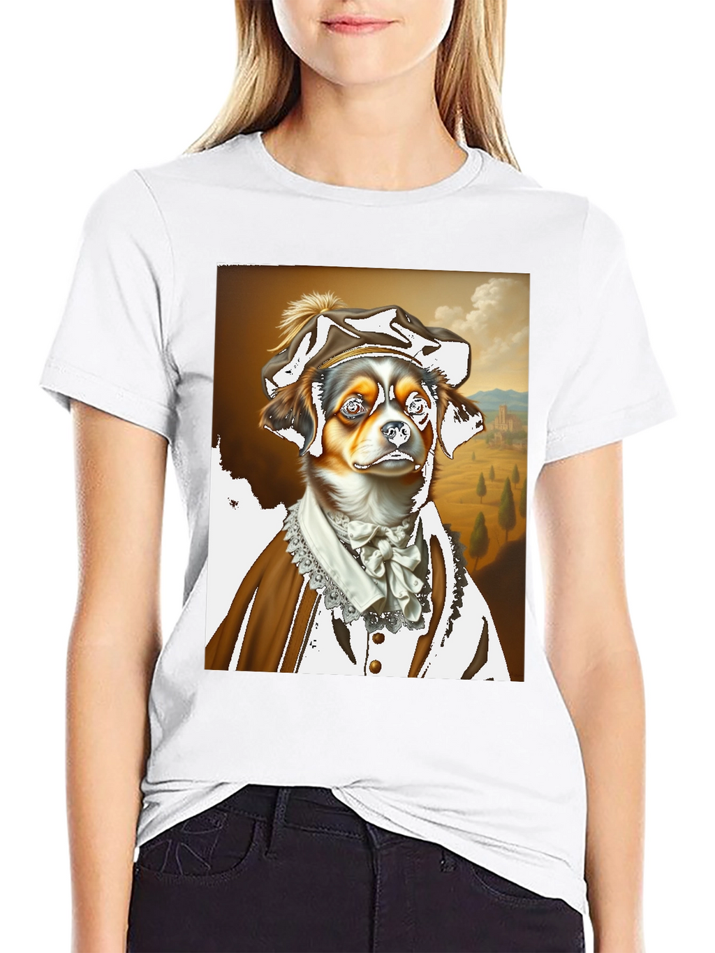 Renaissance Dog T-Shirt - Funny Pet Portrait Tee