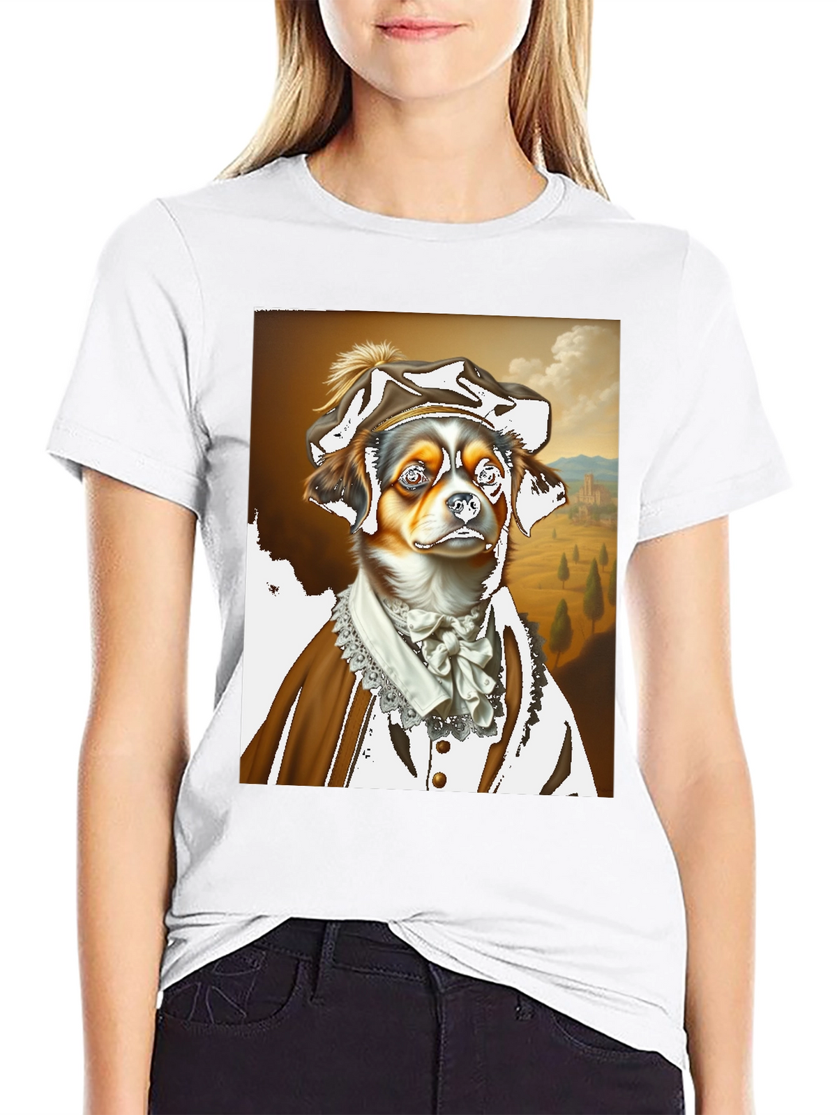 Renaissance Dog T-Shirt - Funny Pet Portrait Tee
