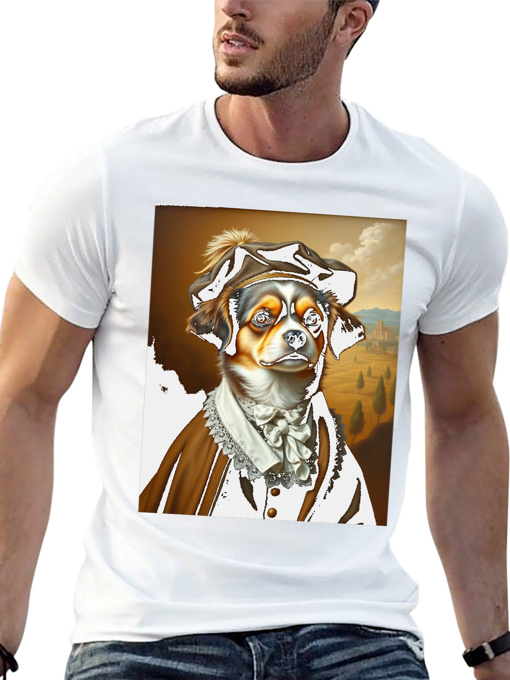 Renaissance Dog T-Shirt - Funny Pet Portrait Tee