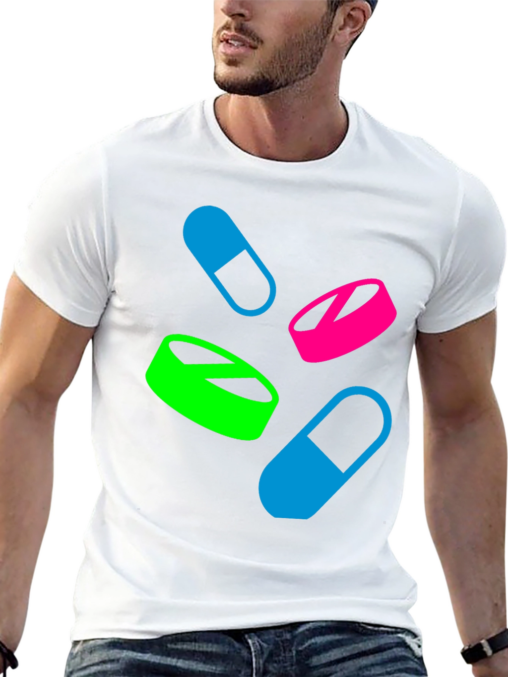 Pills Graphic T-Shirt - Casual Wear