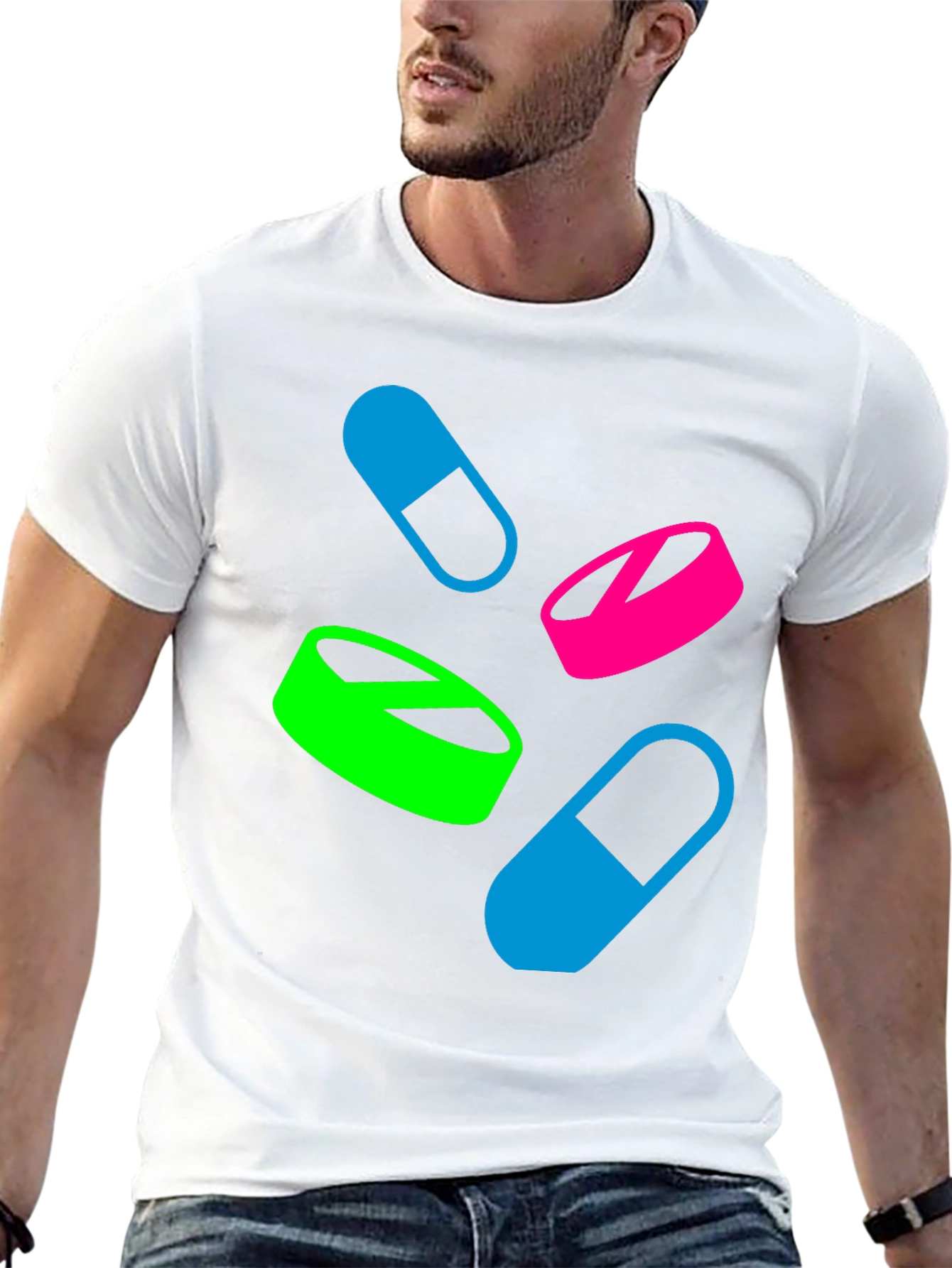 Pills Graphic T-Shirt - Casual Wear
