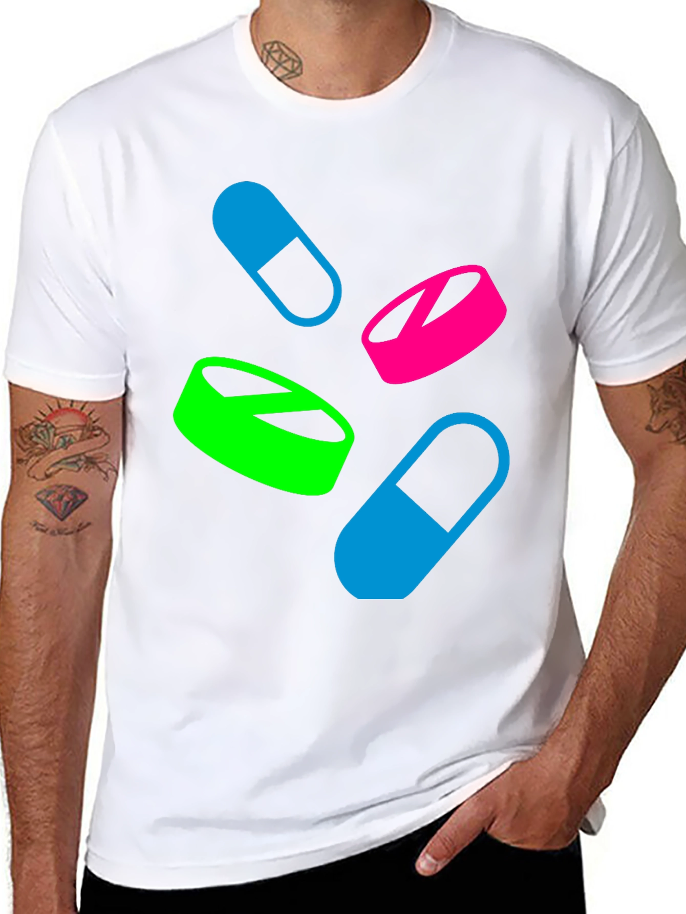 Pills Graphic T-Shirt - Casual Wear