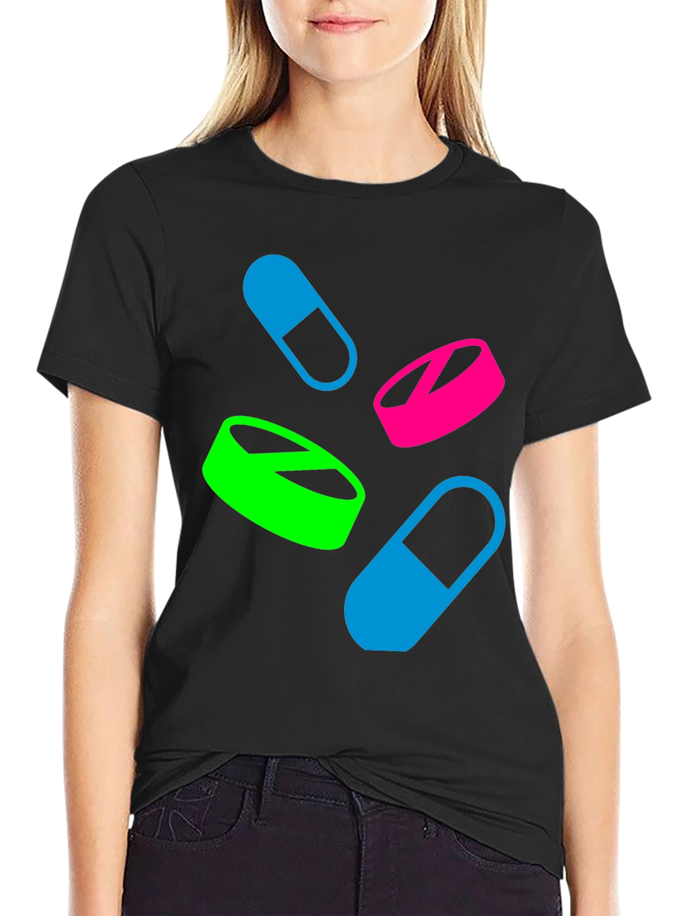Pills Graphic T-Shirt - Casual Wear