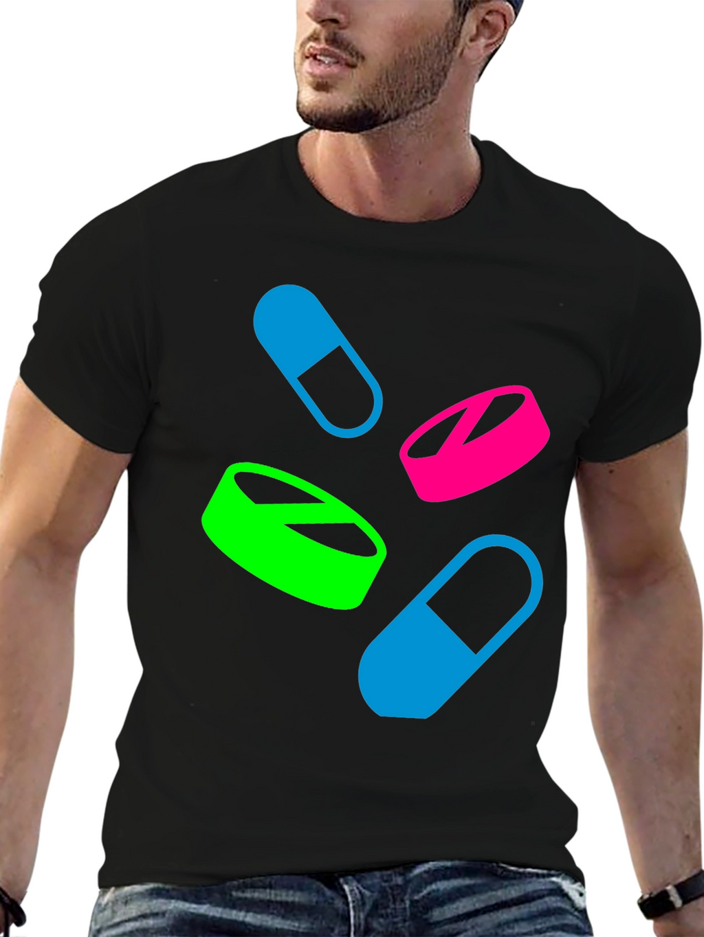 Pills Graphic T-Shirt - Casual Wear