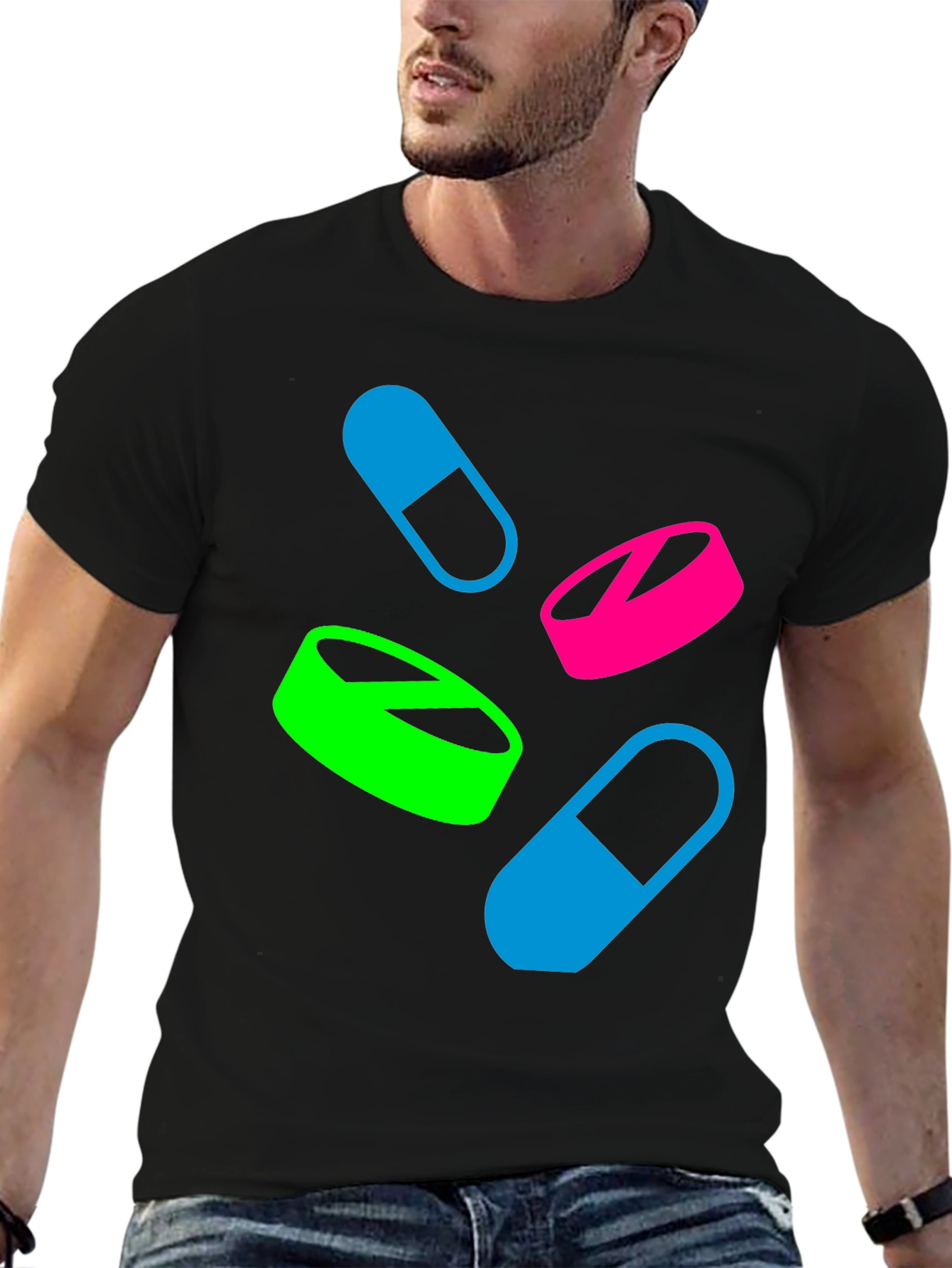 Pills Graphic T-Shirt - Casual Wear