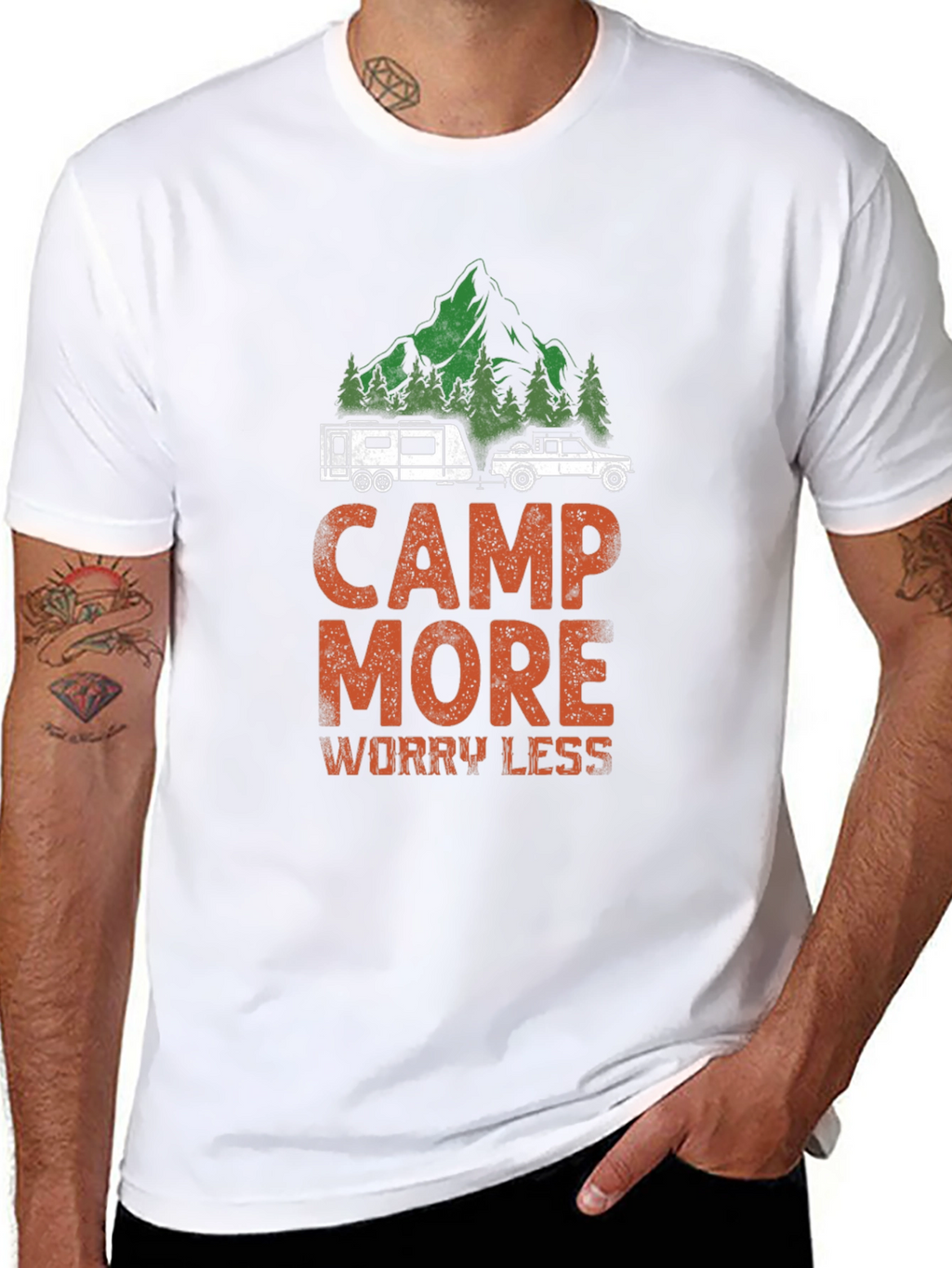 Camp More Worry Less Graphic Tee