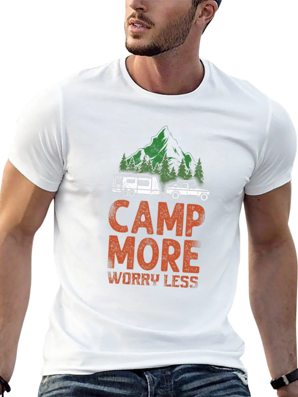 Camp More Worry Less Graphic Tee