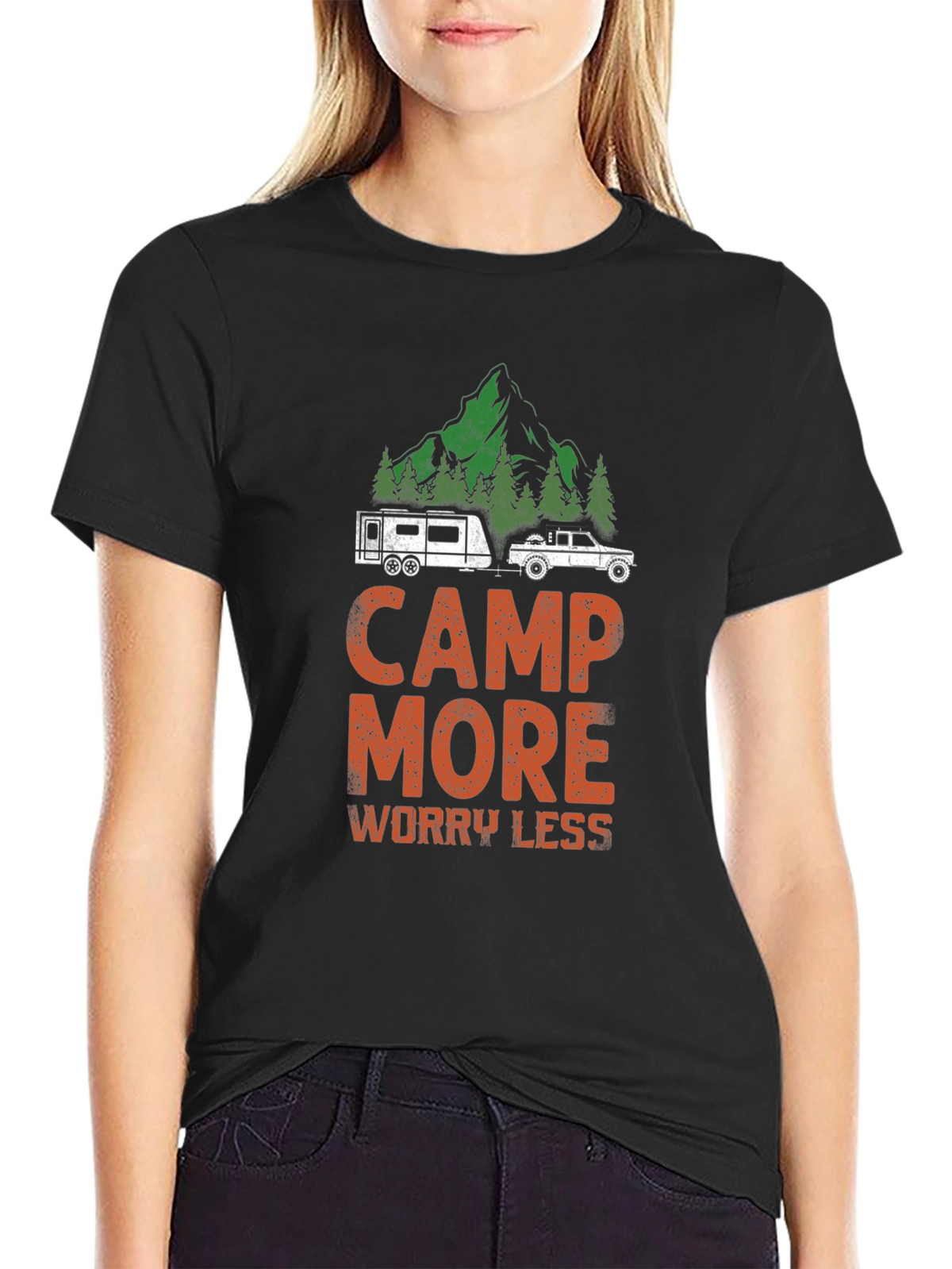 Camp More Worry Less Graphic Tee