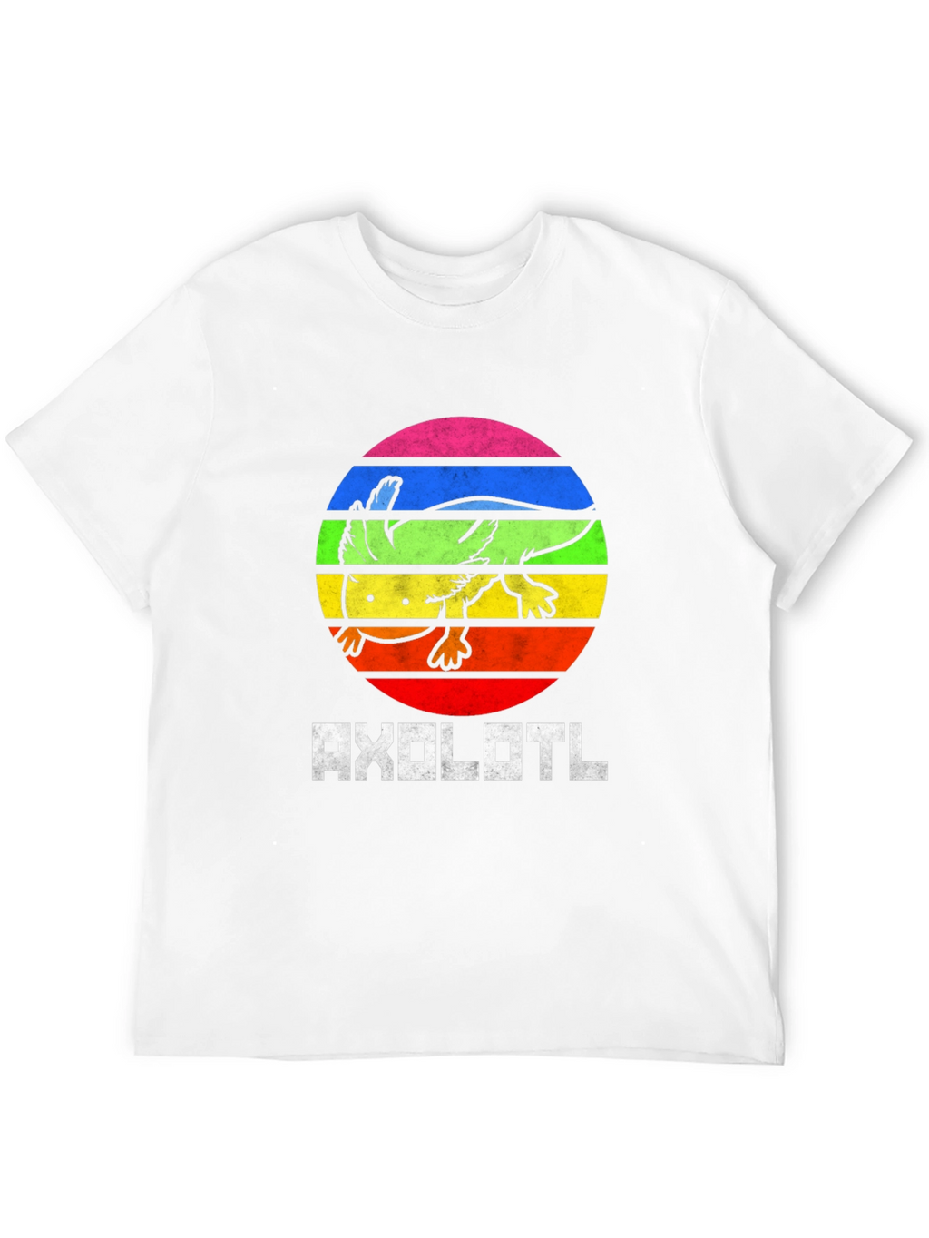 Axolotl Rainbow Circle Graphic Tee - Black