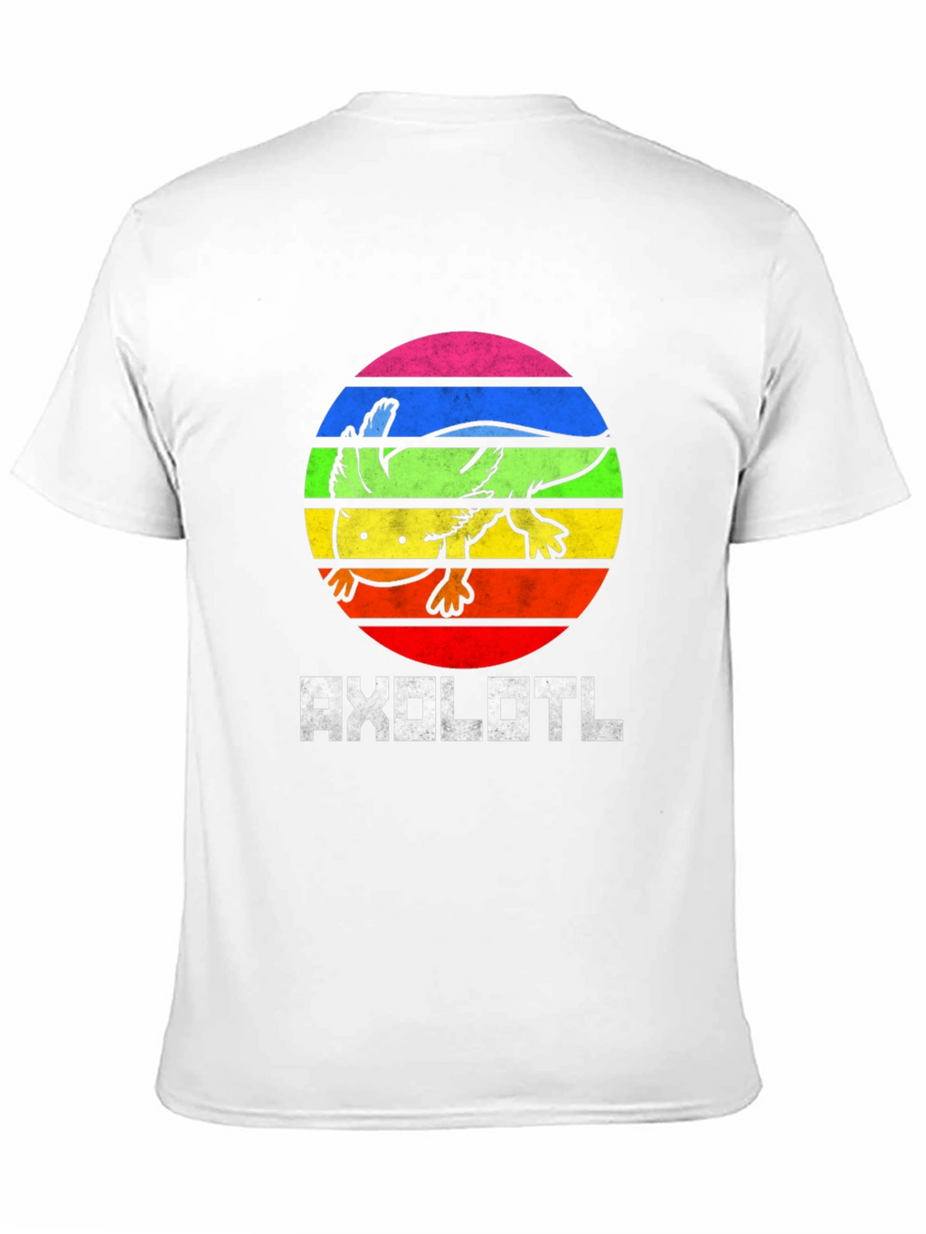Axolotl Rainbow Circle Graphic Tee - Black