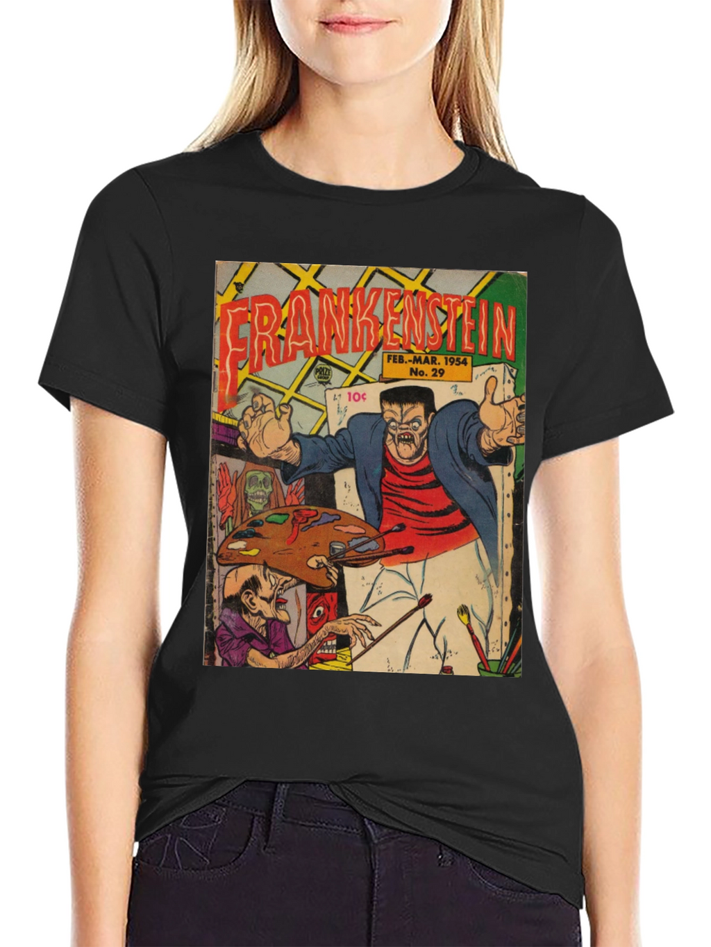 Frankenstein Comic Book Cover T-Shirt