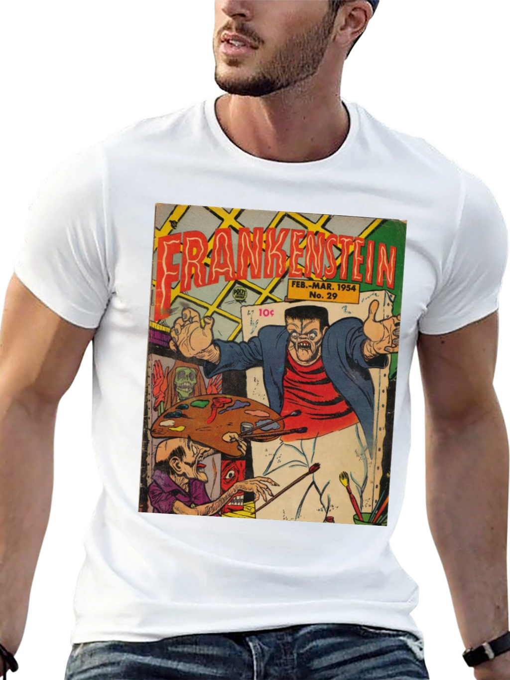 Frankenstein Comic Book Cover T-Shirt