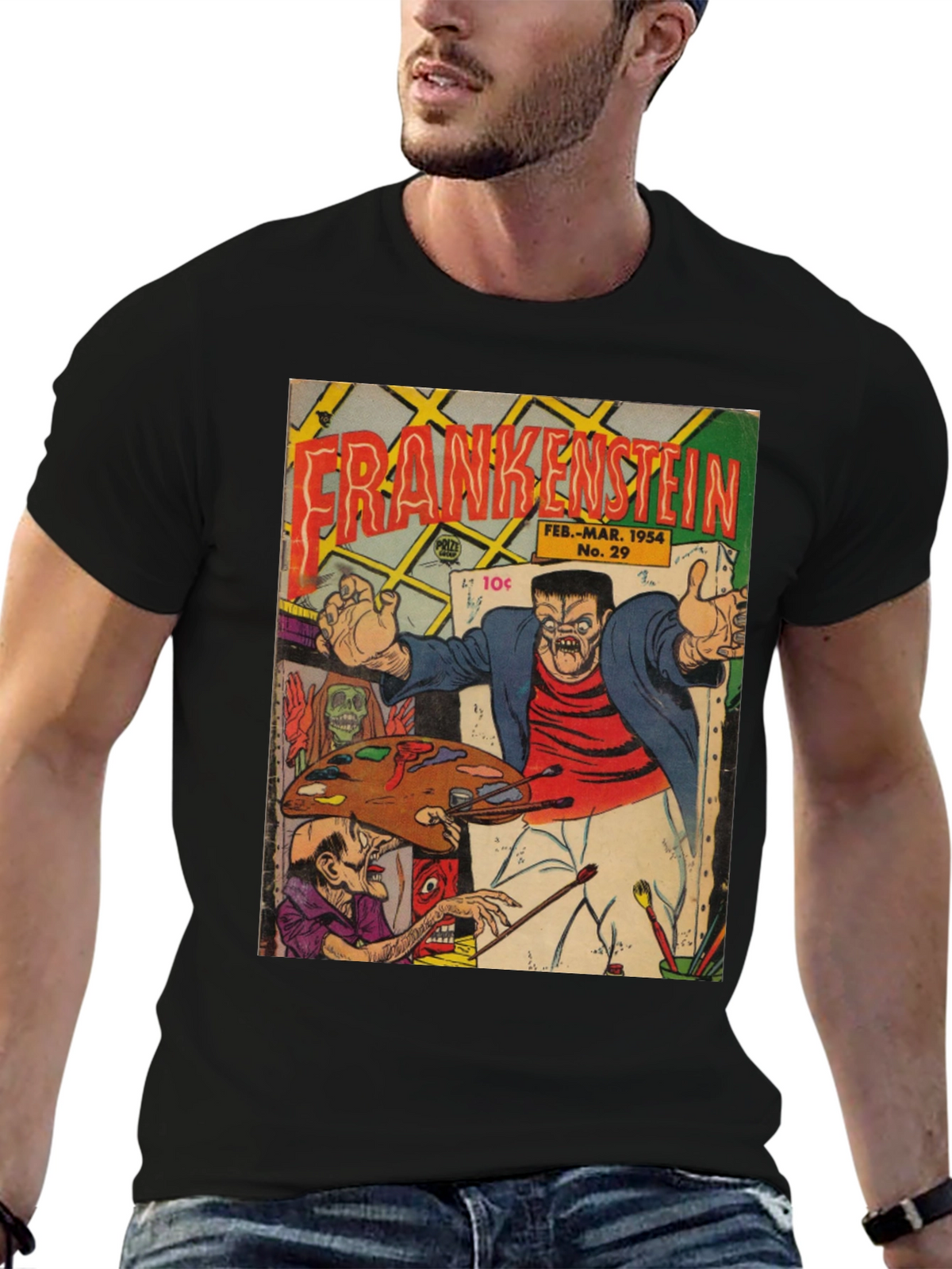 Frankenstein Comic Book Cover T-Shirt