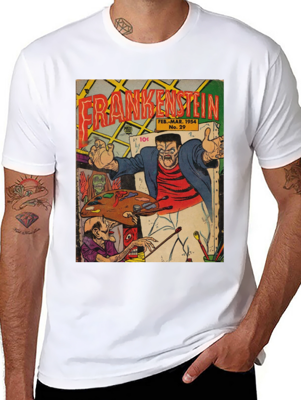 Frankenstein Comic Book Cover T-Shirt